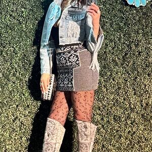 Stylish Denim Jacket and Lace Outfit